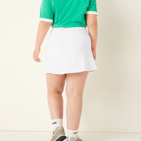 PINK VICTORIA’S SECRET WHITE COTTON V CROSSOVER SKORT - Picture 3 of 5